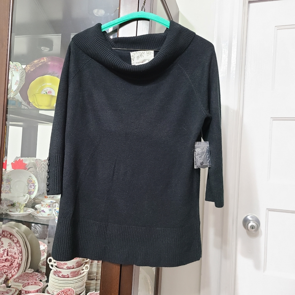 Debbie Morgan Women's Cowl Neck Swearer 3/4 Sleeves Size Medium NWT